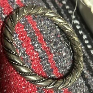 Vintage Silver Twisted Bangle Bracelet